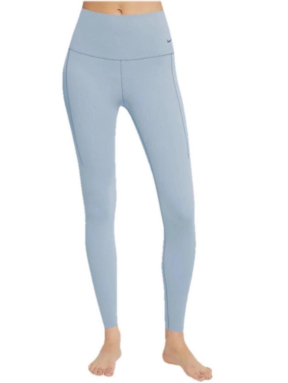 $100 Nike Womens Blue Zenvy Leggings High Waist Stretch DQ6015-441 Size XL NWT